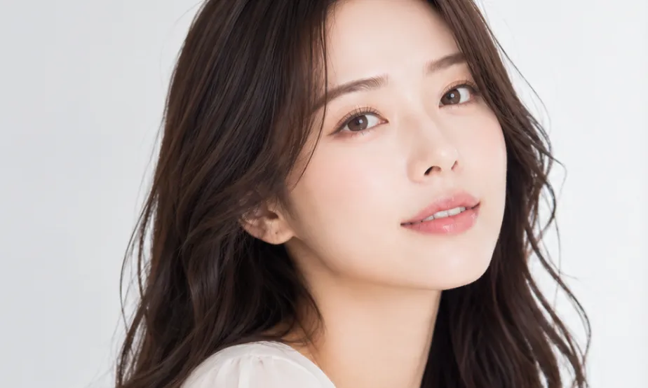 二重が美しい綺麗な女性